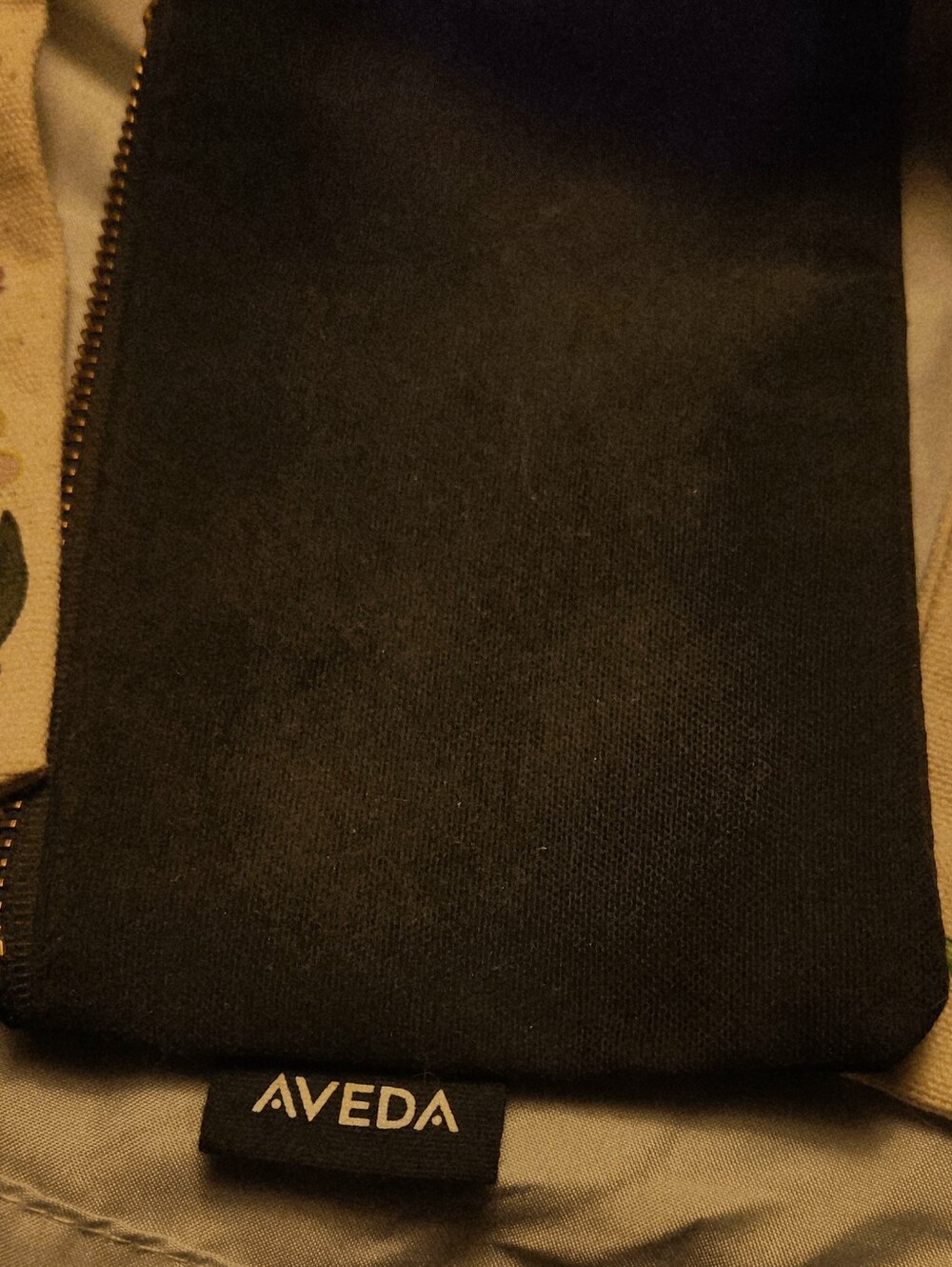 AVEDA Small Black Pouch with Zip